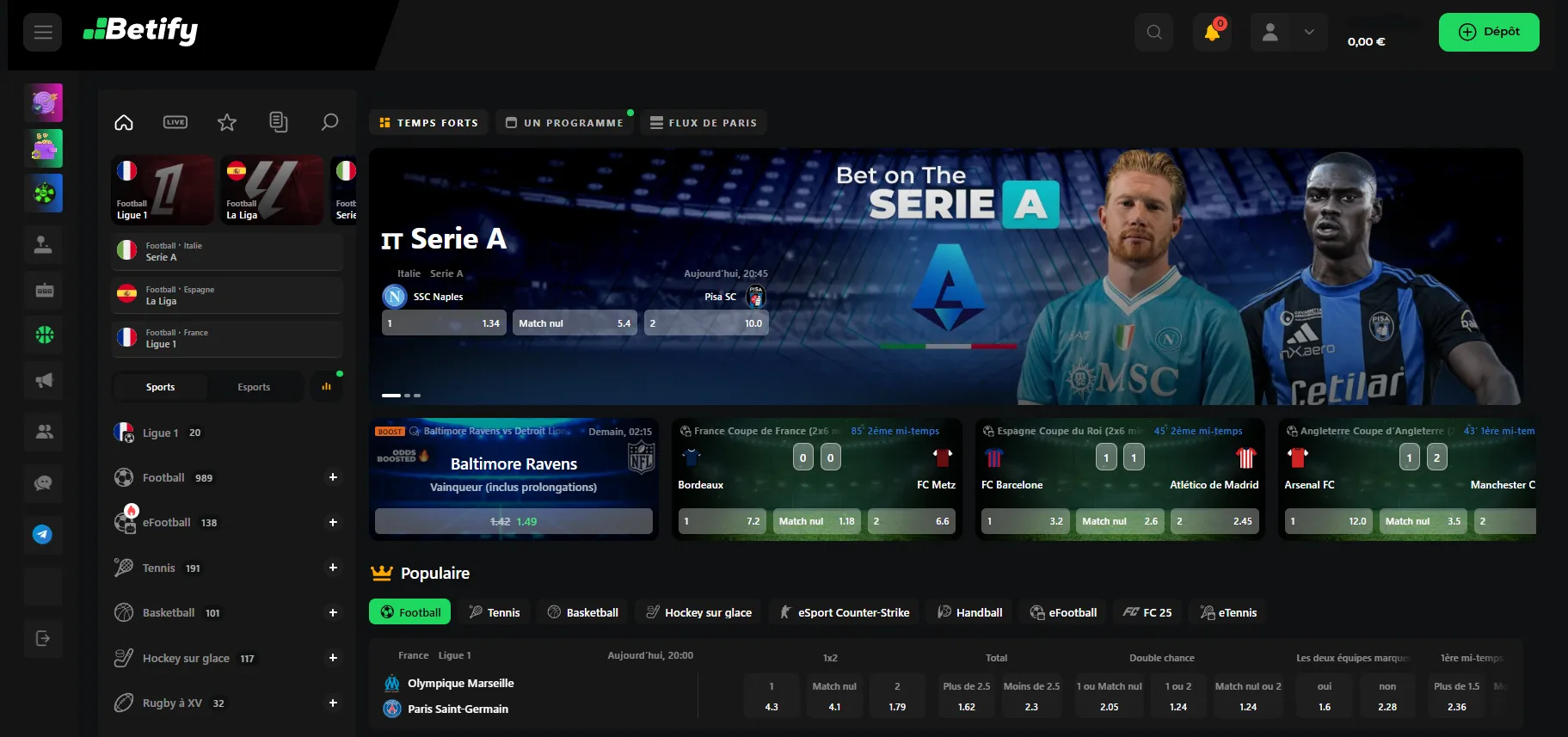 Paris sportifs avec Betify France 